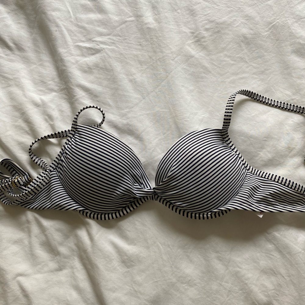 Target stripped push up bikini top